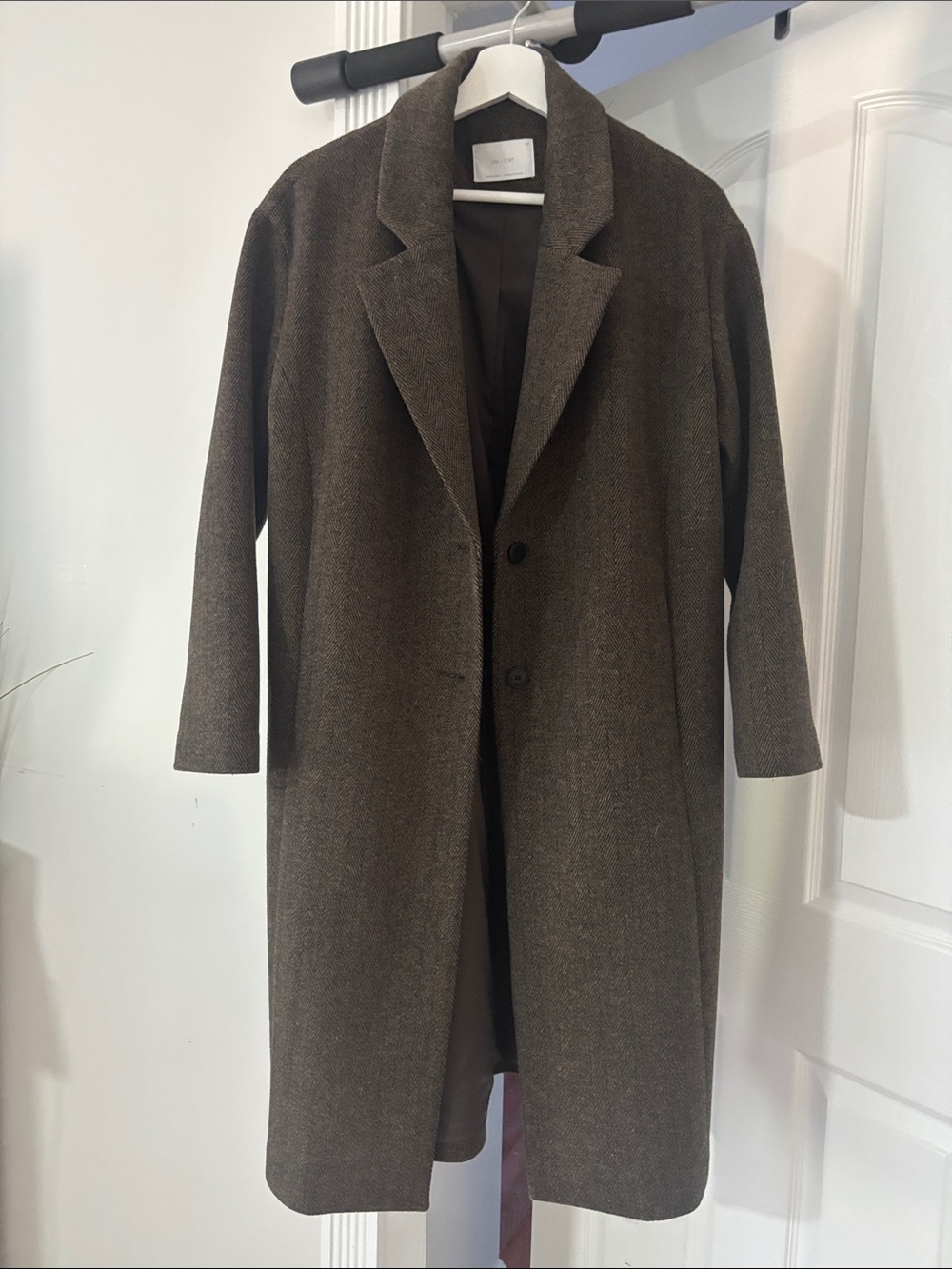 OAK + FORT Women's Brown Long Trench Coat